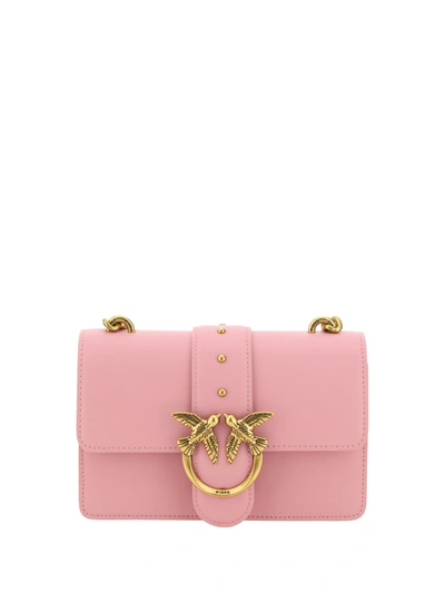 Pinko O Leather Love One Mini Shoulder Women's Bag In Pink
