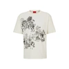 HUGO COTTON-JERSEY RELAXED-FIT T-SHIRT WITH SEASONAL ARTWORK