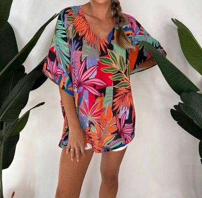 Show Me Your Mumu Peta Tunic Tropical Paradise In Multi