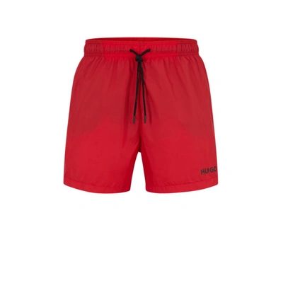 Hugo Boss Quick-drying Swim Shorts In Recycled Fabric With Logo In Light Pink
