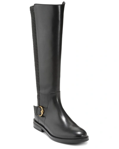 Cole Haan Clover Stretch Leather Boot In Black