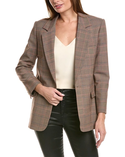 A.l.c Davin Plaid Jacket In Brown