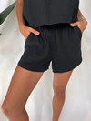 Rails Leighton Shorts Aus Bio-baumwolle In Black