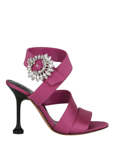 Alexandre Birman Antonia Crystal Sandals In Red