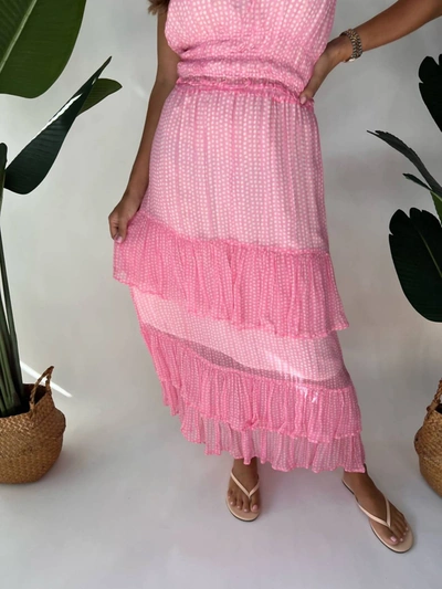 Saltwater Luxe Randa Midi Skirt In Pink