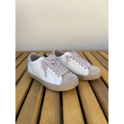 Shu Shop Mia White Distressed Lace-up Sneakers