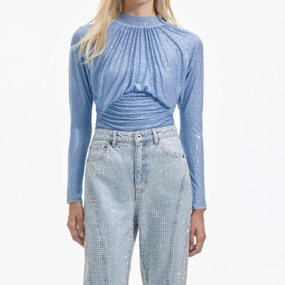 Self-portrait Top In Azure