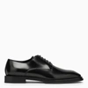 Alexander Mcqueen Logo-plaque Leather Derby Shoes In Black