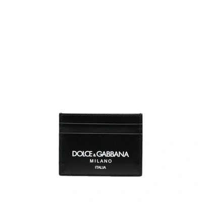 Dolce & Gabbana Milano Logo Card Holder In Black