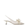 Jimmy Choo Amita Flowers 45 Slingback Pumps In Neutrals