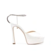 Jimmy Choo Saeda 125mm Crystal-embellished Sandals In Neutrals
