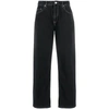 Moschino Jeans Contrast-stitching Straight-leg Jeans In Black