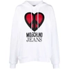 Moschino Graphic Print Cotton Sweatshirt In White