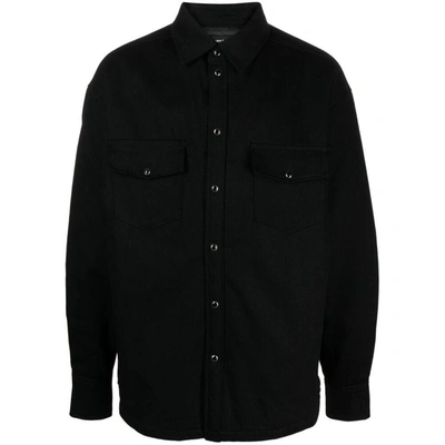 Purple Brand Padded Twill Shirt Jacket In Black