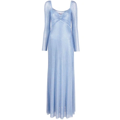 Self-portrait Day Evening Dress In Blue