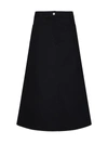 Studio Nicholson Black A-line Denim Maxi Skirt In Black