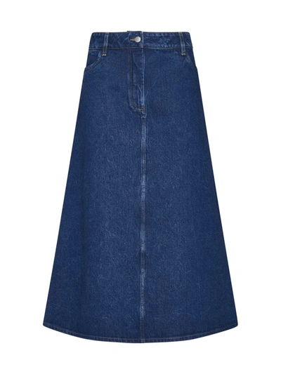 Studio Nicholson Skirt In Indigo Wash