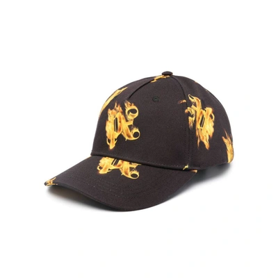Palm Angels Caps In Black/yellow