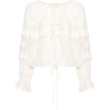 Ulla Johnson Cora Cotton And Silk-blend Voile Blouse In Neutrals