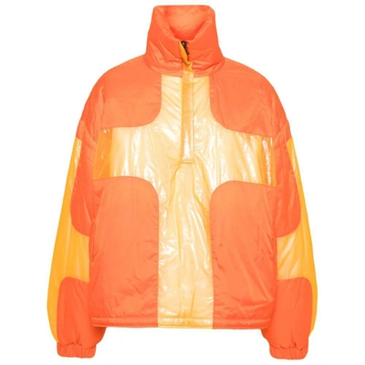 Who Decides War High-neck Padded Jacket In Orange