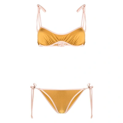 Zimmermann Alight Underwire Bikini Set In Yellow