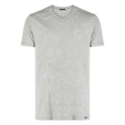Tom Ford V-neck Short-sleeve T-shirt In White
