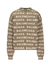 Balenciaga Sweater In Dark Beige/white