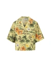 Miu Miu Graphic-print Silk Shirt In Pistacho