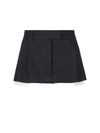 Miu Miu Women Pleated Pinstripe Mini Skirt In Blue
