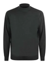 Filippo De Laurentiis Royal Merino Long Sleeves Turtle Neck Sweater In Verde Scuro