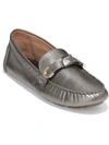 COLE HAAN EVELYN WOMENS LEATHER METALLIC LOAFERS