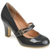 Journee Collection Women's Wendy Double Strap Heels Women's Shoes In Grey