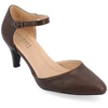 Journee Collection Bettie Ankle Strap Pump In Brown
