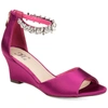 Journee Collection Journee Connor Embellished Strap Wedge Sandal In Purple