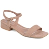 Journee Collection Beyla Womens Ankle Strap Square Toe Pumps In Gold