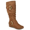 Journee Collection Journee Jester Side Buckle Tall Boot In Brown