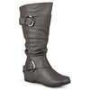 Journee Collection Journee Women's Extra Wide Calf Paris Boot In Grey