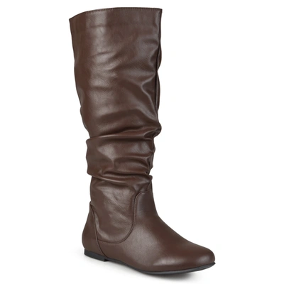 Journee Collection Collection Women's Extra Wide Calf Jayne Boot In Brown
