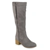 Journee Collection Women's Wide Calf Sanora Boot Women's Shoes In Grey