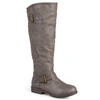Journee Collection Womens Spokane Studded Riding Boots In Grey