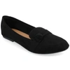Journee Collection Marci Womens Faux Suede Padded Insole Loafers In Black