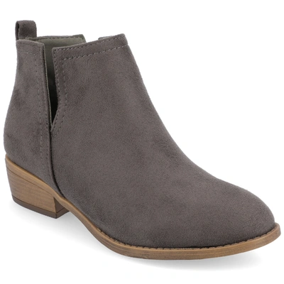 Journee Collection Collection Women's Rimi Bootie In Grey
