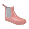 Journee Collection Women's Drip Water Resistant Ankle Rainboots In Gold