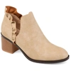 Journee Collection Journee Lennie Ruffle Trim Ankle Bootie In Grey