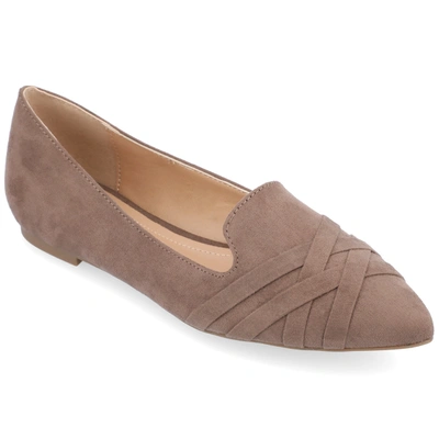 Journee Collection Collection Women's Mindee Flat In Grey