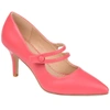 Journee Collection Journee Sidney Pointed Mary Jane Pump In Pink