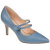 Journee Collection Journee Sidney Pointed Mary Jane Pump In Blue