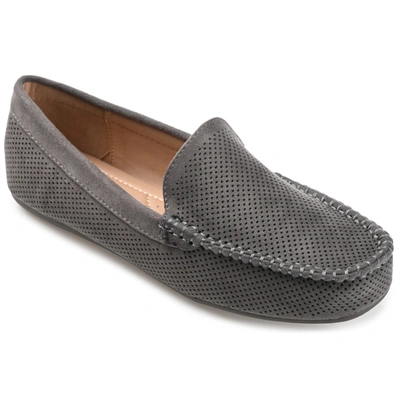 Journee Collection Collection Women's Comfort Wide Width Halsey Loafer In Grey