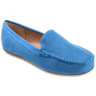 Journee Collection Women's Comfort Wide Width Halsey Loafer In Blue