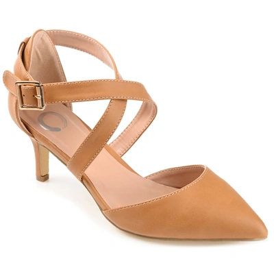 Journee Collection Journee Riva Crossover Pump In Tan